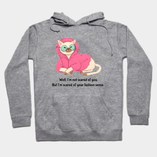 Bougie Funny Cat Halloween Print- Scary Fashion Sense Hoodie